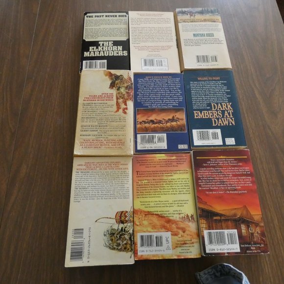 Lot Of 9 Vintage Western Paperback Books Various Authors - Picture 5 of 8